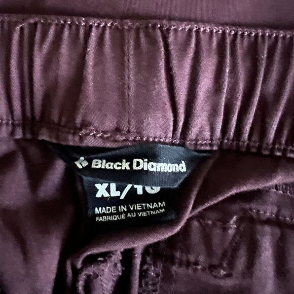 Black Diamond Women's Outdoor Performance Pants XL Drawstring Waist Jogger Cuffs - Picture 4 of 4